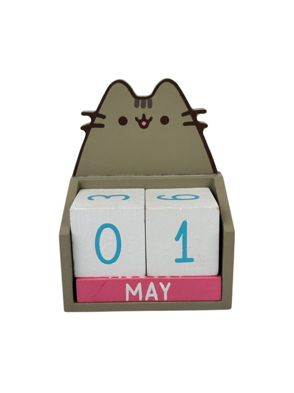Pusheen Cat Wooden Block Calendar Box Exclusive 2019 Reusable Pink Home Office